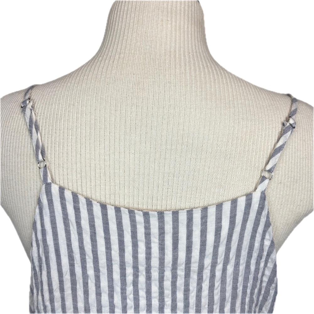 Savanna Jane Striped Embroidered Sleeveless Mini Dress/Shirt‎ Cute Sz M NEW - Picture 4 of 10